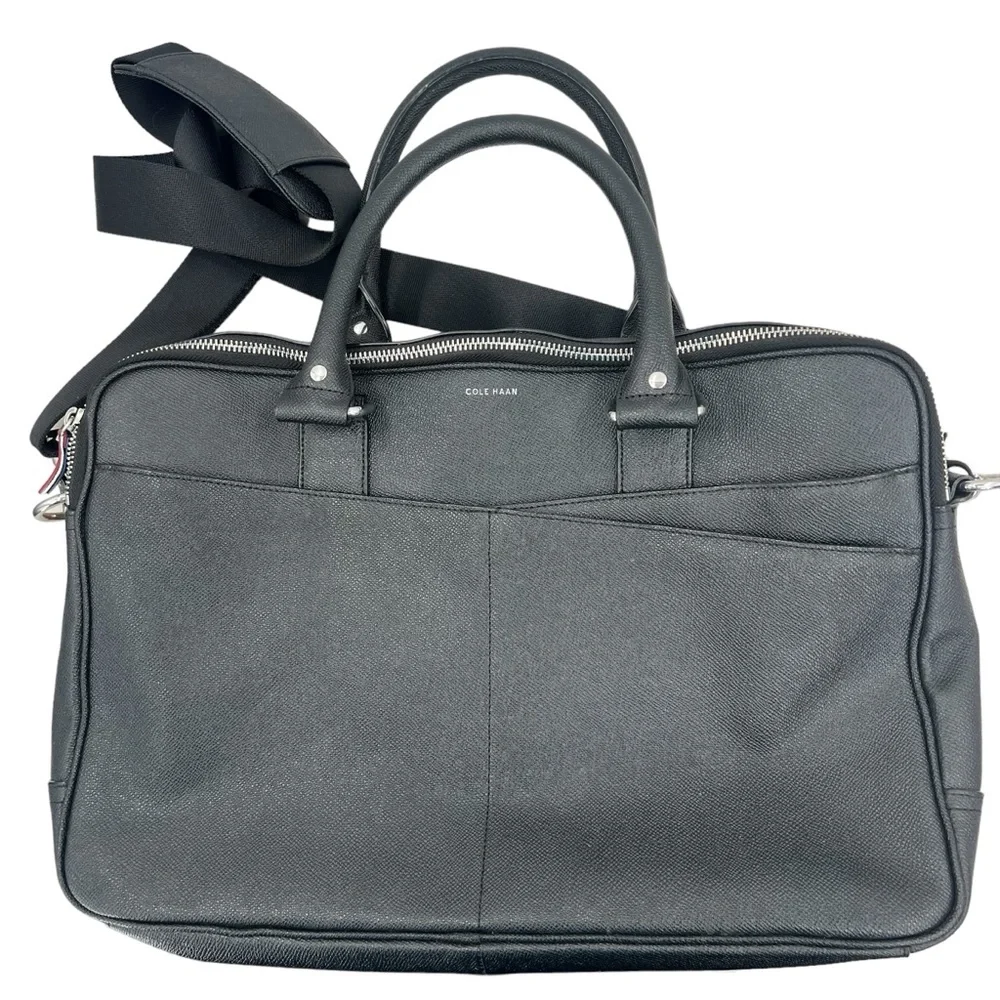 Cole Haan x American Airlines Pebbled Leather‎ Slim Brief Case Laptop Bag